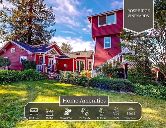 Vineyard View: Spa | Fire-pit | Dog Friendly